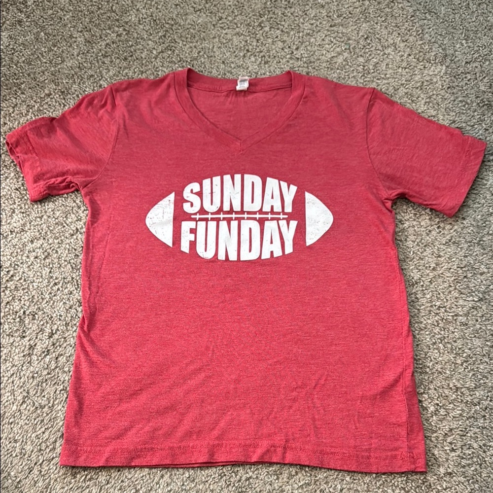Red 'Sunday Funday' T-Shirt